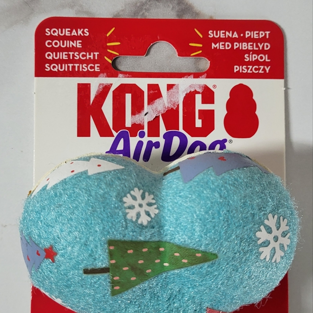 KONG Holiday Airdog Squeaker Bone Medium Size Dog Toy- NWT - Picture 3 of 6